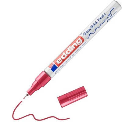 edding 780 gloss paint marker - red - 1 paint marker - extra-fine round nib 0.8 