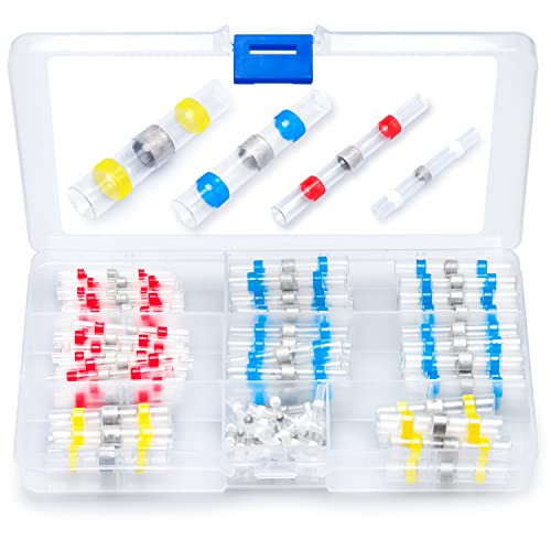 Cosses Électriques Thermorétractables à Souder Wirefy Connecteur Gaine Isolante 110 Pcs