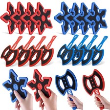Throwing Axe Game Set Target NOT Included ,8 Long Handle Axes and 8 Star Dar...