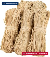 Sukh Natural Raffia Ribbon - 5PCS Raffia Straw for Florist Bouquets Decoration T