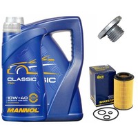 MotoröL Filter Set 10W-40 API 6 Liter + Schraube FüR Opel Vectra B Astra G 2.2