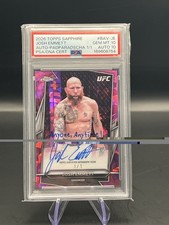 Marketplace image: 2026 Topps Chrome Sapphire UFC #BAV-JE Josh Emmett 1/1 Inscribed PSA 10 Auto 10