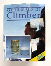 Optimus SVEA 123 mountaineering Camping Stove White Gas Key Sweden Vintage Box