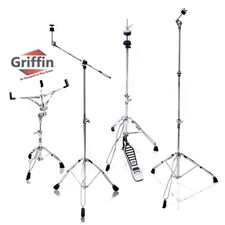 GRIFFIN Cymbal Stand Hardware PACK Hi-Hat Snare Drum Mount Boom Holder Kit Pedal