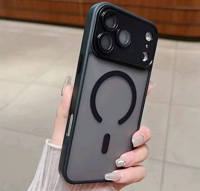 Luxus Magsafe Matte Linse Schutz Cover Case für iPhone 17 16 15 14 Pro ProMax