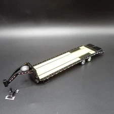 GOOSENECK FLATBED TRAILER w LOADING RAMP, HITCH 1:64 SCALE DIORAMA DIECAST MODEL