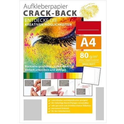 Fasson Vellux Aufkleber A4 500 Blatt Etiketten Crack-Back Rückseite geschlitzt