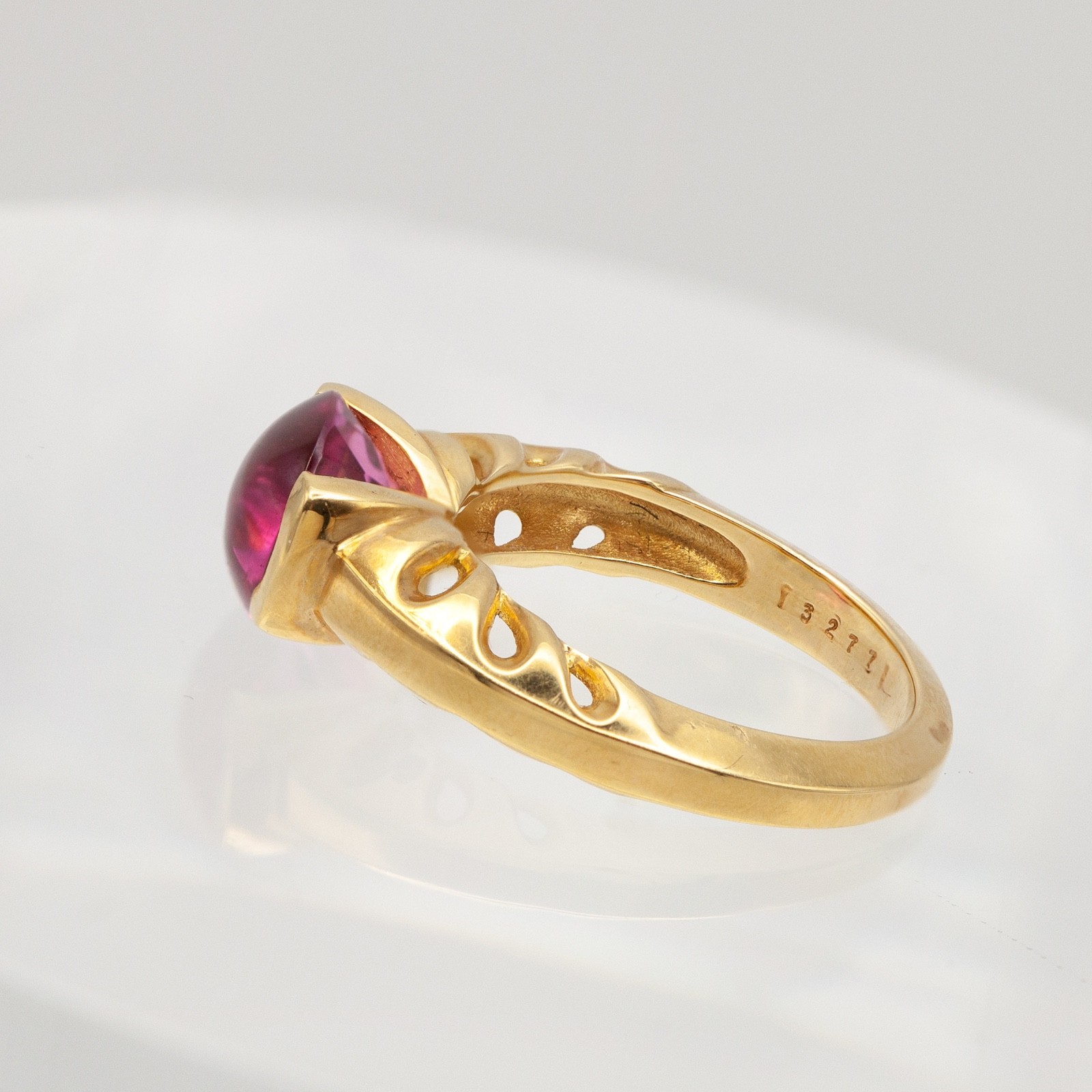 Kurt Wayne 18K Yellow Gold Pink Tourmaline Ring(2… - image 10