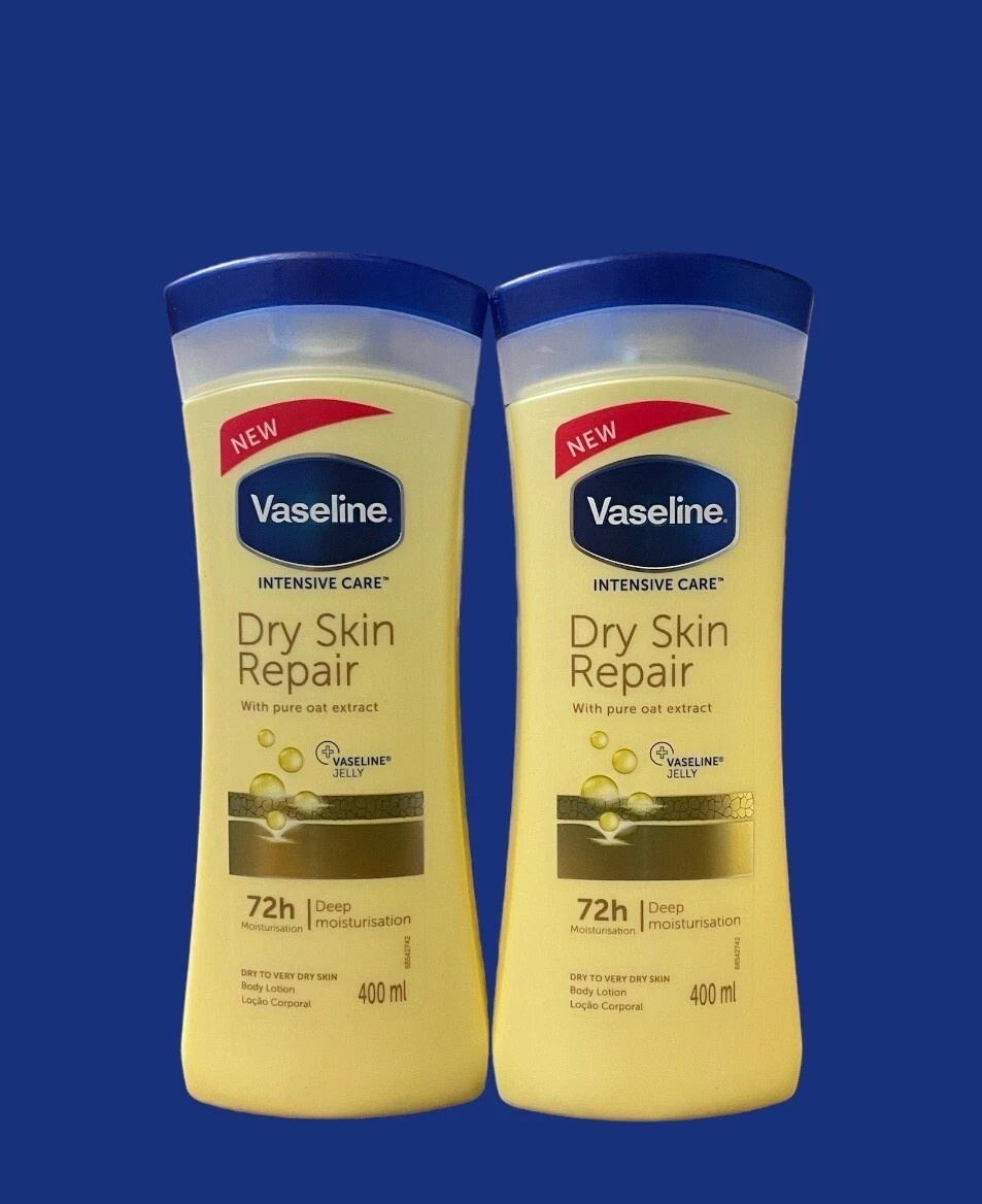 Vaseline Intensive Care 400ml Dry Skin Repair Lotion Twin Pack