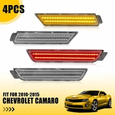 Clear Lens LED Side Marker Light Front Rear Lamp Set For 2010-2015 Chevy Camaro