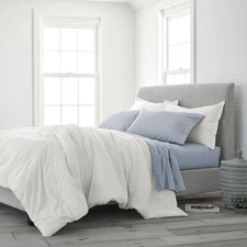 ECOPURE Organic Cotton Soft White TWIN DUVET SET Comfort Wash