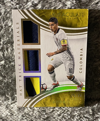 James Rodriguez /25 - Triple Patch Player-Worn - 2017 Panini Immaculate Colombia