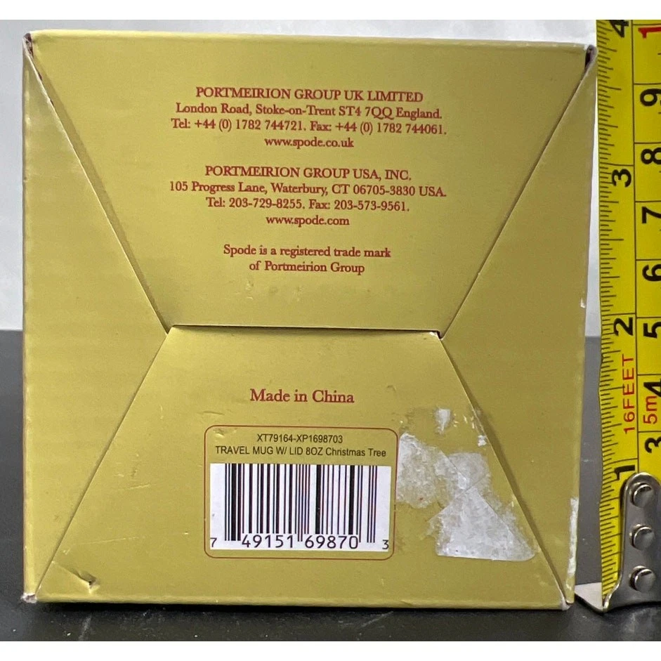 Spode A Christmas Tree Travel Mug NIB W/ Lid - Image 3 of 4