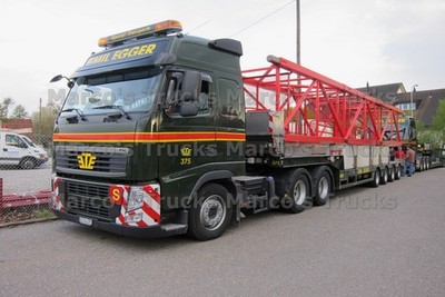 LKW Foto Volvo FH Plattformanhänger Schweiz grün EMIL EGGER Spezial-Trans #o7yl