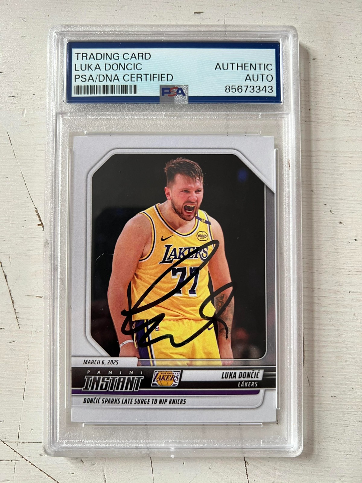 2024-2025 Luka Doncic Panini Instant Auto Signed Los Angeles Lakers NBA PSA/DNA
