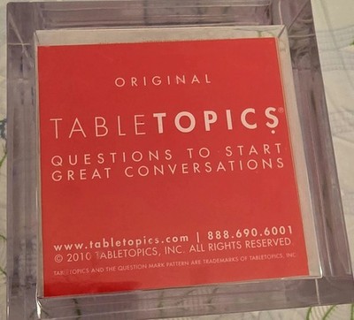 Original Table Topics - Questions To Start Great Conversations