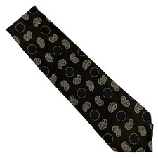 VTG JCPenny Brown Multicolor Geometric Neck Tie Necktie Polyester USA Dry Clean