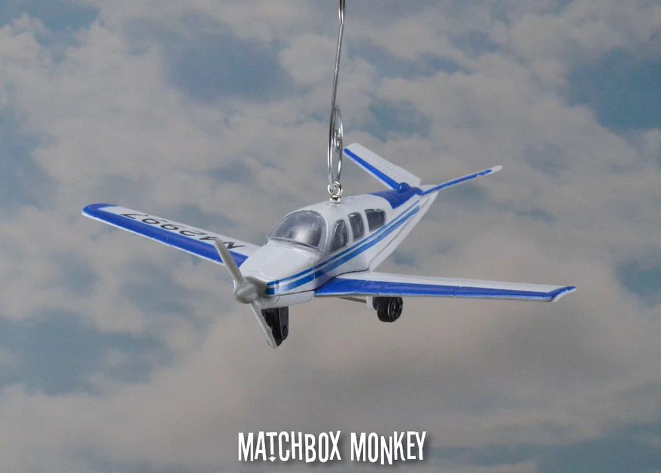 Beechcraft Bonanza Model 35 Beech Christmas Ornament Single Prop Airplane Plane - Image 3 of 4