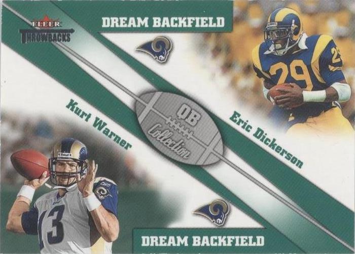 2002 Fleer Throwbacks Eric Dickerson Kurt Warner #3 DB - 1 of 2