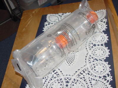 Twelve Corning 430518, Clear 1L Polystyrene Plug Seal Cap Storage Bottles, NEW!