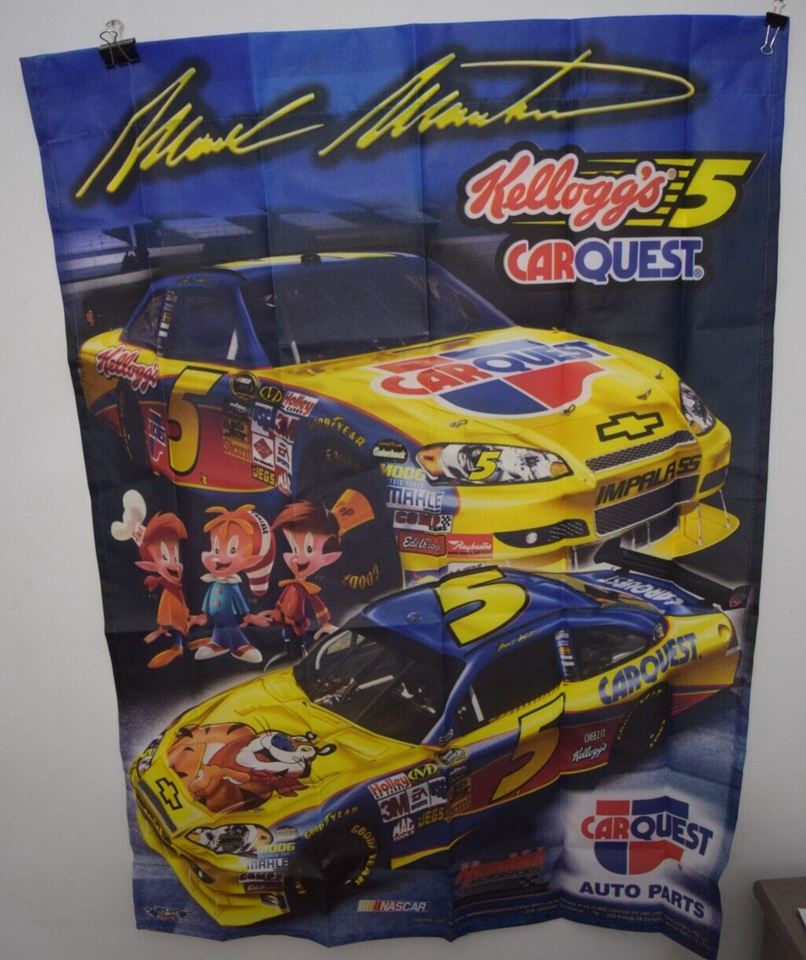 MARK MARTIN 5 KELLOGG'S CARQUEST HENDRICKS MOTORSPORTS FLAG NASCAR