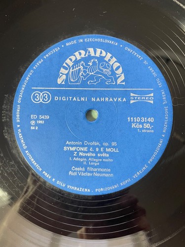 Dvorak New World Symphony Neumann Supraphon 1110 3140 ZA Digital Stereo VG - Picture 4 of 6