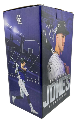 2024 Nolan Jones #22 Colorado Rockies 6/22/24 SGA Bobblehead with Box - Picture 3 of 5