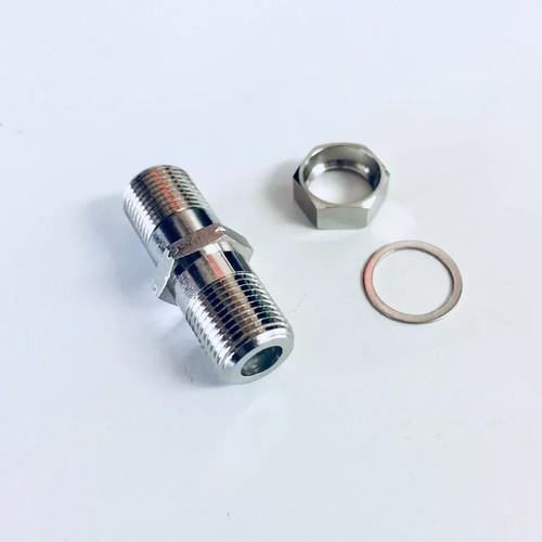 10-piece CommScope SVF81GANW 3GHz Coax Barrel Splice Connectors w/Nuts & Washers - Picture 2 of 16