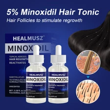 2 Pack Minoxidil 5% Extra Strength Men Hair Regrowth Treatment 2 Month Supply