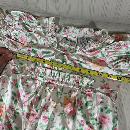 RARE Vintage Baby Guess True Vintage Floral Dress Silky Kids Sz 5 Roses 1989 D1 - Picture 9 of 9