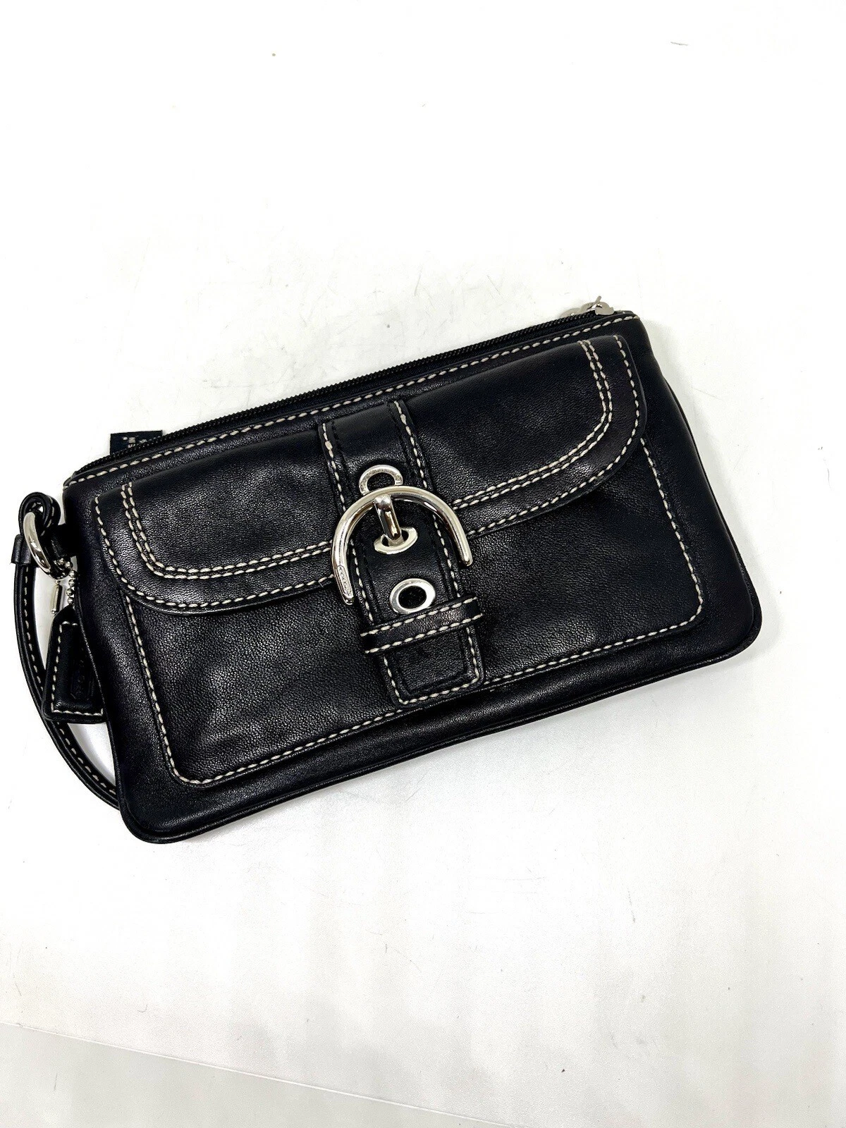 COACH VINTAGE~EDIZIONE LIMITATA Polso frittura in pelle nera