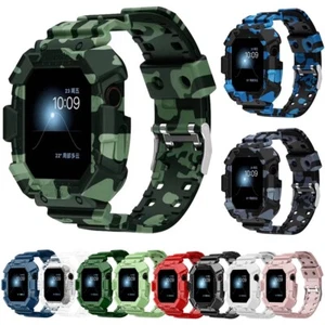 For Apple Watch Series 9 8 7 6 5 SE 40/44/45mm Silicone Rugged Case+Band Strap