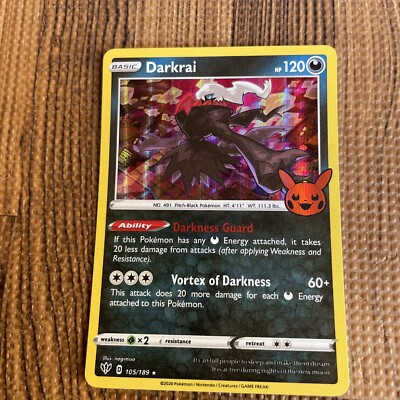 darkrai pokemon halloween card Amazon.com: Pokemon - Darkrai 136 - Trick or Trade 2024 - Cosmos Holo main image 1