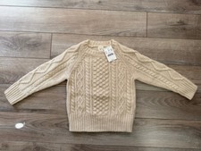 CREWCUTS BOY'S WOOL KNITTED CABLE SWEATER SIZE 2. NWT
