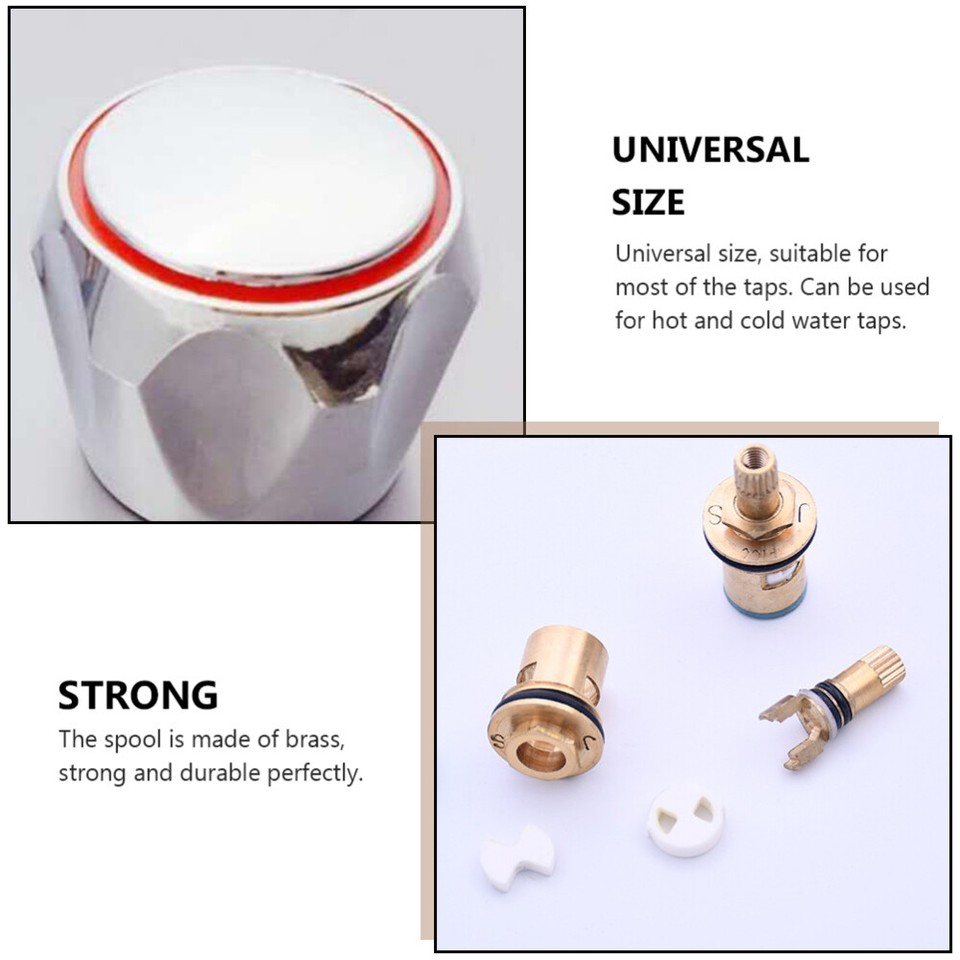 Hot and Cold Shower Knobs Replacement Faucet Accessories Universal Tap