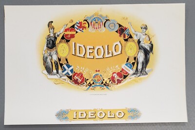 Ideolo CIGAR BOX LABEL Large Rare