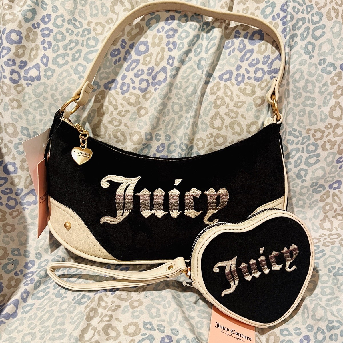 レア品 アメリカ限定 Juicy Couture Y2K Juicy Wallet Juicy Couture Wallet Y2K Vintage Embroidered Princess Crown