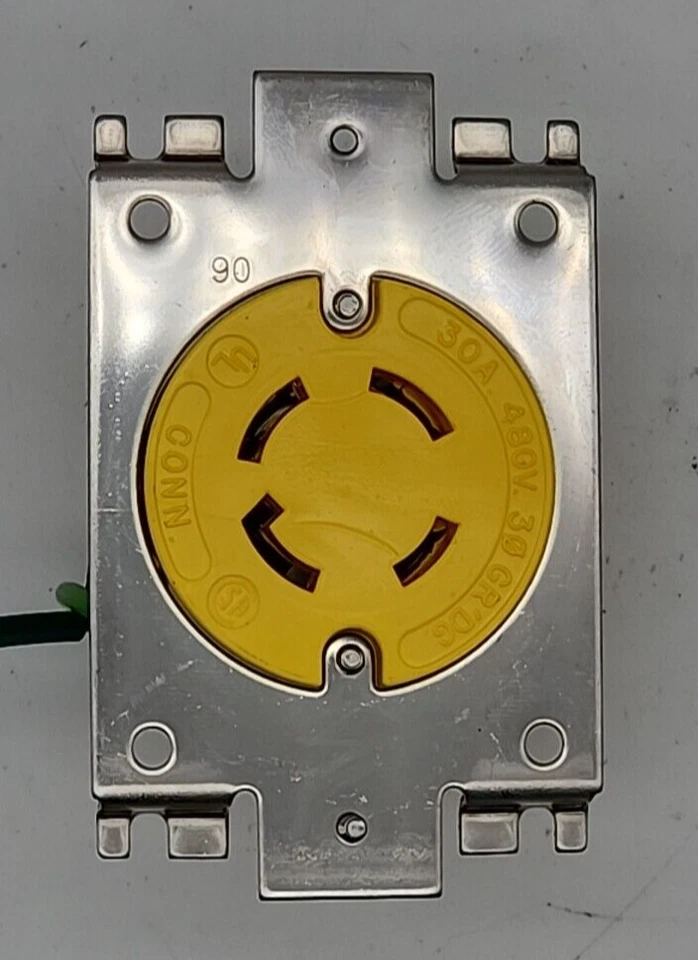 480 Volt Watertight Locking Receptacle Pass & Seymour Legrand 69w76 30A 3R - Image 3 of 4