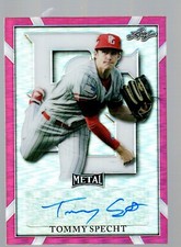 2021 Leaf Metal Perfect Game A-A Auto Prismatic Pink #BATS2 Tommy Specht 14/20
