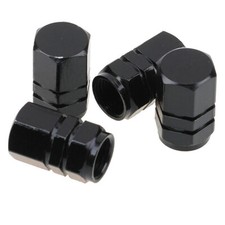 Car Tire Valve Cap Tyre Valve Stem Cover Air Dust Wheel Rim Caps Black Aluminum 