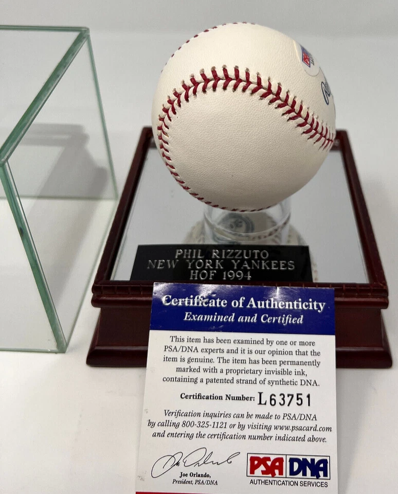 PHIL RIZZUTO HOF 94 Signed Autographed Baseball NY Yankees 100th Ann. PSA/DNA - Image 4 of 4