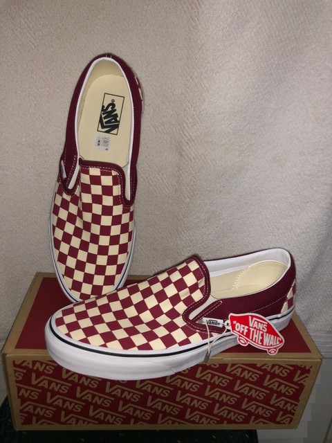 kids red slip on vans