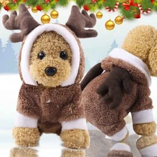 Dog and Cat Fashion Christmas Clothing Winter Warm Cute Plush Coat Pet Clothing