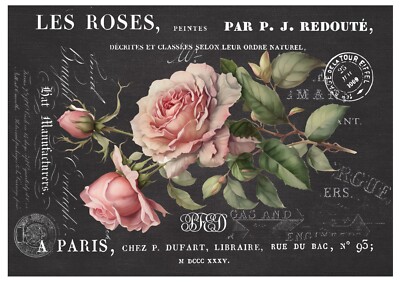 Decoupage-Bastelpapier-Softpapier-Vintage-Shabby-Les Roses-Rose-13379