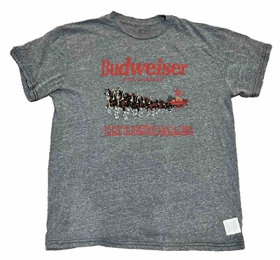 Budweiser — 'Clydesdale' Retro Brand T-Shirt — Size Men's Large | eBay