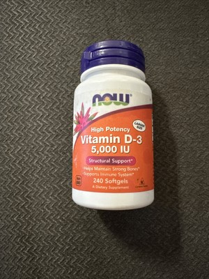 NOW Foods Vitamin D3 Softgel - 240 Count