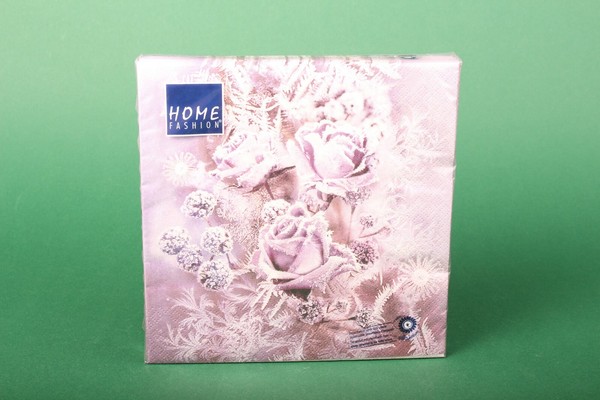 "Home Fashion Servietten \"Frosted Roses\" Lunch 33X33 20St. Weihnachten Advent"-image