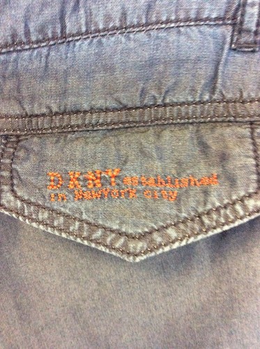 BNWT DKNY BLUE COTTON SHORTS SIZE 16 FIT UK 12 - Picture 3 of 4