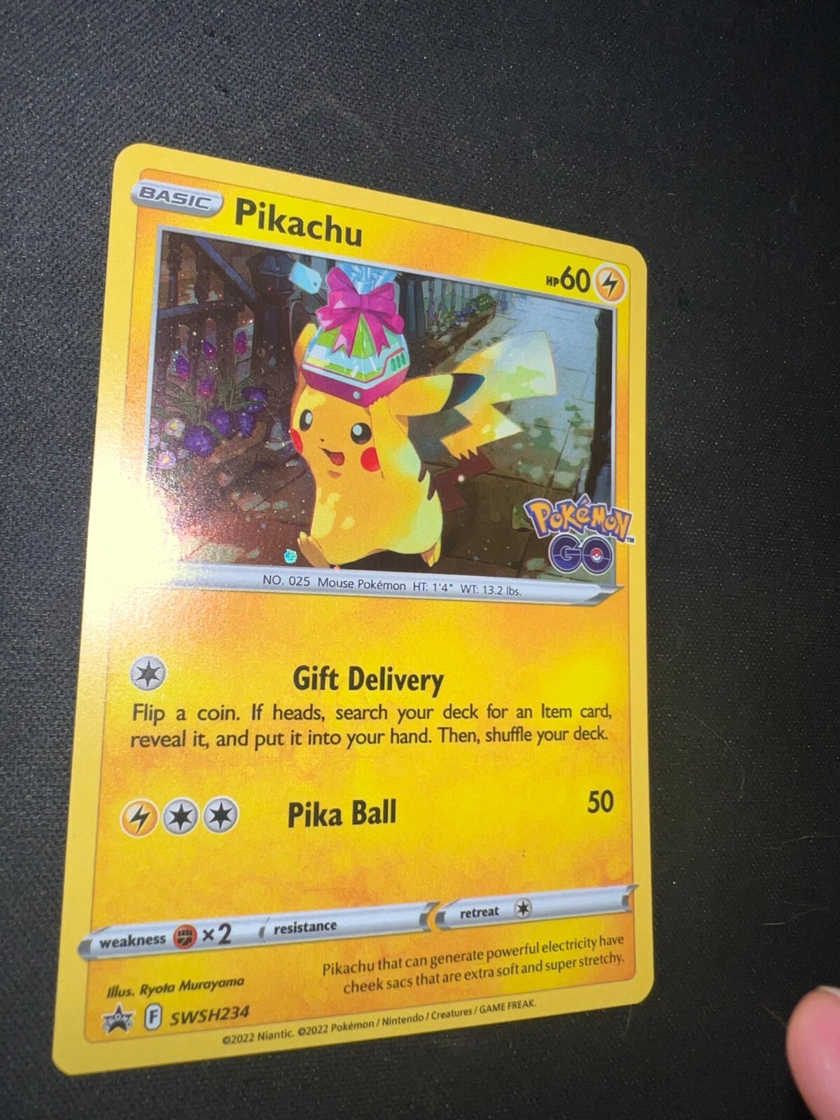 Pokemon Card Pikachu SWSH234 SWSH Black Star Promo Pokemon Go