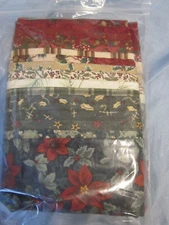 16 CHRISTMAS THEME fat 1/8ths (9x22) various designers GREENERY COTTON Fabric